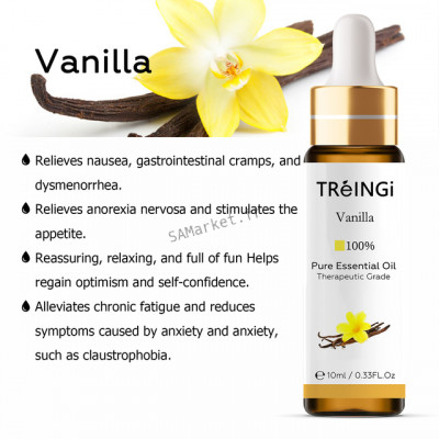 Huiles essentielles 10ml jasmin lavande vanille arbre a thé menthe et autres parfums aux choix5