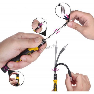 Kit de tournevis de précision pour réparations de lunette smartphone téléphone portable ordinateur montre console de jeux 6