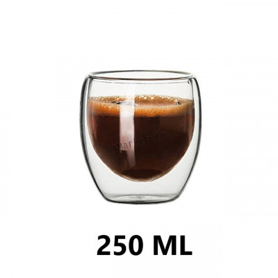 Verres à thé café ou expresso 250ML tasses à moka verres thermiques effet flottant2