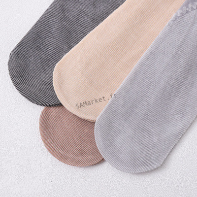 Pack de 10 paires de chaussette ultra mince taille unique genre collant transparent antidérapantes pour femme10