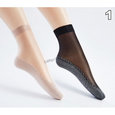 Pack de 10 paires de chaussette ultra mince taille unique genre collant transparent antidérapantes pour femme12