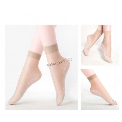 Pack de 10 paires de chaussette ultra mince taille unique genre collant transparent antidérapantes pour femme11