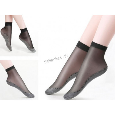 Pack de 10 paires de chaussette ultra mince taille unique genre collant transparent antidérapantes pour femme9