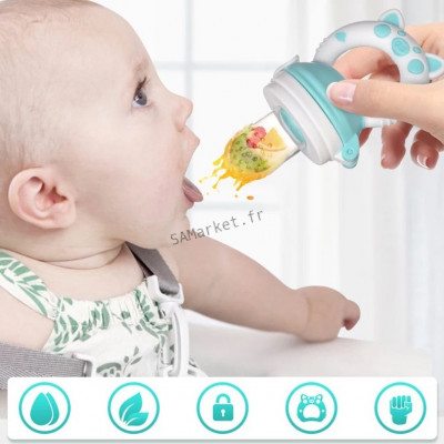 Tétine d'alimentation grignoteuse en silicone pour bébé différents coloris et modèles7