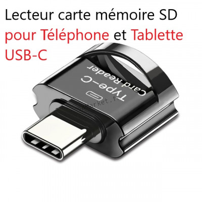 Lecteur de carte mémoire SD pour smartphone et tablette USB type-c2