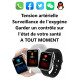 Montre connectée smartwatch homme femme 8ème génération écran 5cm compatible iOS et Android toutes options fréquence cardiaque GPS recharge sans fil induction 500 façades de montres différentes rapide design 34