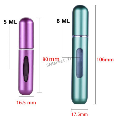 Flacon pulvérisateur rechargeable à remplir de parfum 5ml 8ml8