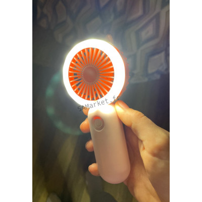 Petit Ventilateur Lumineux de poche avec 3 vitesse rechargeable4