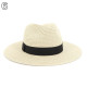 Chapeaux de paille naturelle tissé avec ruban idéal pour la plage et les journée d'été multiple couleurs unisex16