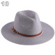Chapeaux de paille naturelle tissé ceinture faux cuir idéal pour la plage et les journée d'été multiple couleurs unisex39