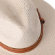 Chapeaux de paille naturelle tissé ceinture faux cuir idéal pour la plage et les journée d'été multiple couleurs unisex27