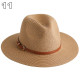 Chapeaux de paille naturelle tissé ceinture faux cuir idéal pour la plage et les journée d'été multiple couleurs unisex42