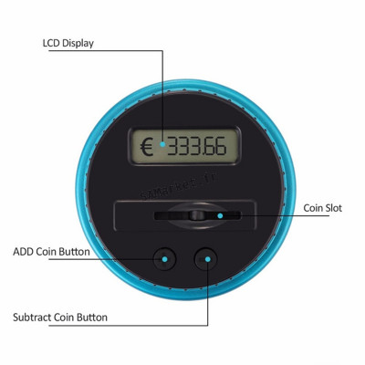 Tirelire électronique compte pièce automatique avec écran LCD 1.8L5