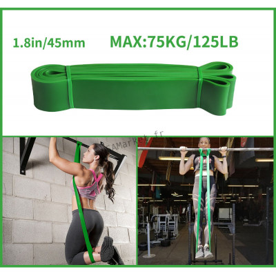 Bande élastique de résistance exercices de musculation fitness 15kg à 75kg9