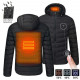 Veste chauffante avec capuche USB pour hommes imperméables document intelligent chaud hiver43