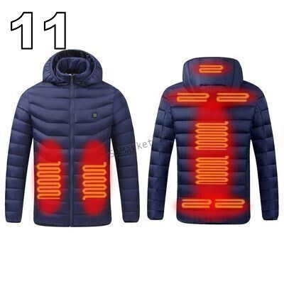 Veste chauffante avec capuche USB pour hommes imperméables document intelligent chaud hiver23