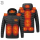 Veste chauffante avec capuche USB pour hommes imperméables document intelligent chaud hiver54