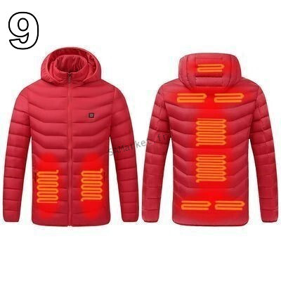 Veste chauffante avec capuche USB pour hommes imperméables document intelligent chaud hiver30