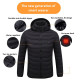Veste chauffante avec capuche USB pour hommes imperméables document intelligent chaud hiver35