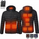 Veste chauffante avec capuche USB pour hommes imperméables document intelligent chaud hiver33