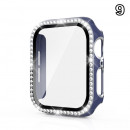 Coque de protection Apple Watch avec verre anti-choc quartz strass brillant88