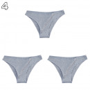 Pack de 3 slips culottes élastique taille basse pour femmes coton respirant55