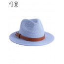 Chapeaux de paille naturelle tissé ceinture faux cuir idéal pour la plage et les journée d'été multiple couleurs unisex57