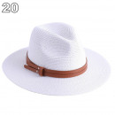 Chapeaux de paille naturelle tissé ceinture faux cuir idéal pour la plage et les journée d'été multiple couleurs unisex61