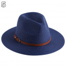 Chapeaux de paille naturelle tissé ceinture faux cuir idéal pour la plage et les journée d'été multiple couleurs unisex64