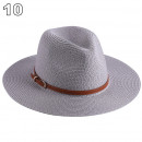 Chapeaux de paille naturelle tissé ceinture faux cuir idéal pour la plage et les journée d'été multiple couleurs unisex69