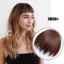 Frange courte droite Extension de cheveux naturels synthétiques avec Clip70