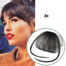 Frange courte droite Extension de cheveux naturels synthétiques avec Clip61