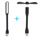 Mini ventilateur USB Portable Pliable avec lampe LED Flexible24