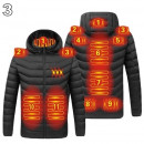 Veste chauffante avec capuche USB pour hommes imperméables document intelligent chaud hiver64