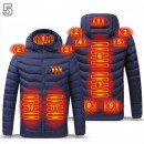 Veste chauffante avec capuche USB pour hommes imperméables document intelligent chaud hiver66